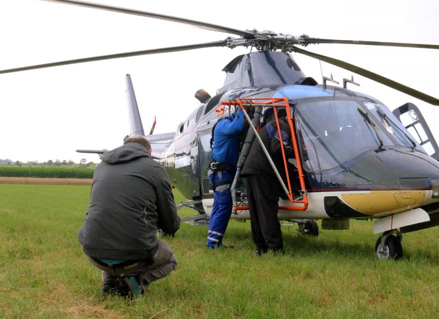 EB-team München Filmaufnahme im Hubschrauber