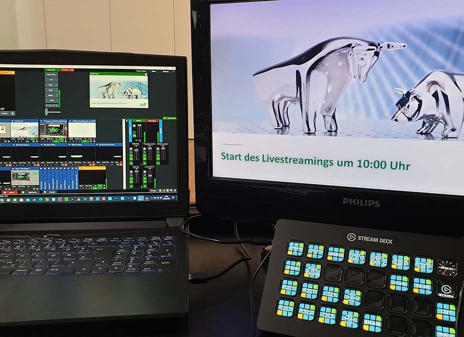 Equipment PIXELFLOW bei live streaming Init