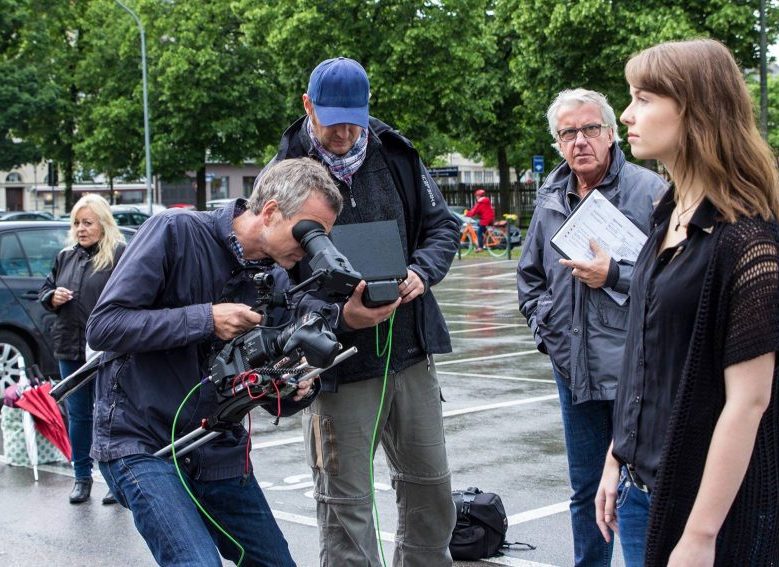 Kameramann bei Dreh Musikvideo Lichtspiel die Band